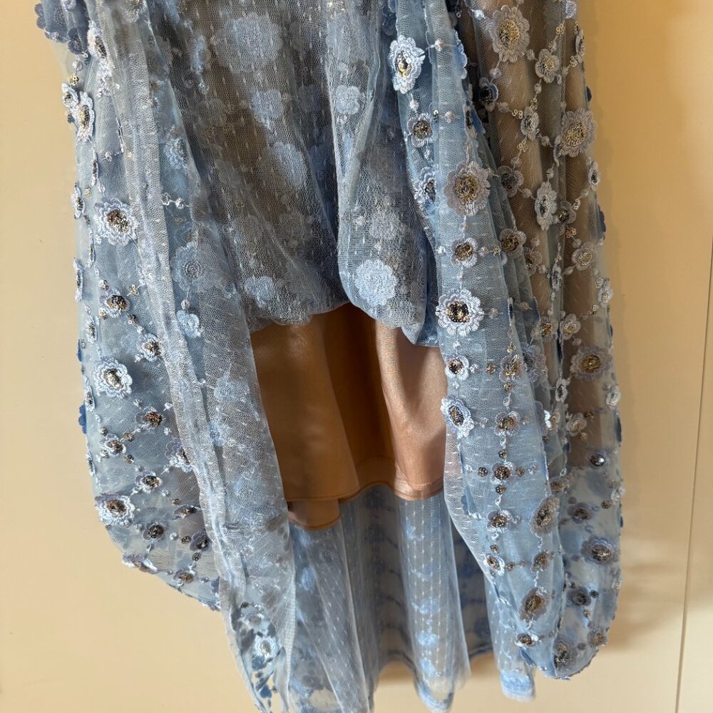 AIDAN MATTOX Embellished Lace Dress - 100% Exclusive In Ice Perry (10) - Picture 8 of 10